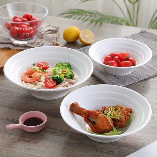 Creative White Bubble Noodle Dining Bowl Flavor Soup Bowls Large Tableware Commercial Ceramic Beef Kitchen Tableware Dining Bowl