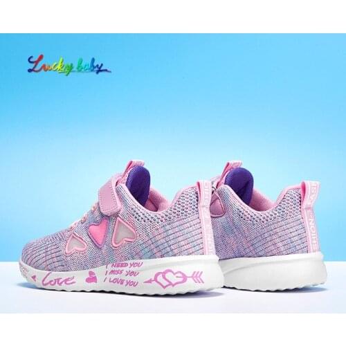 2021 Girls Sneakers Shoes For Kids Little Girl Summer Breathable Sport and Running Pink Children Shoes Pink shoes