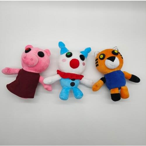 22CM Doll Clown Tiger Pink Pig Piggy Plush Cartoon Doll Boy Birthday Christmas Gift