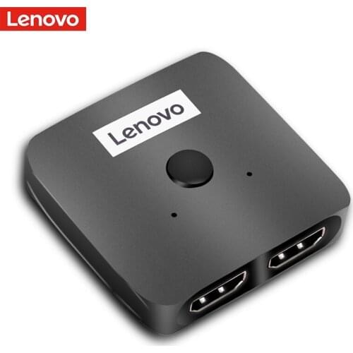 Lenovo HDMI 2 in 1 Adapter Bidirectional Switching HD 4K For Computer TV Box Game Console Connect TV Monitor Projector Splitter