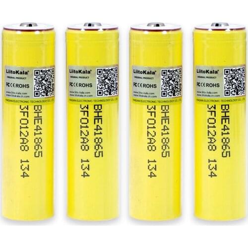 1-12PCS 2019 Liitokala New HE4 2500mAh Li-lon Battery 18650 3.7V Power Rechargeable batteries Max 20A,35A+DIY Point cap
