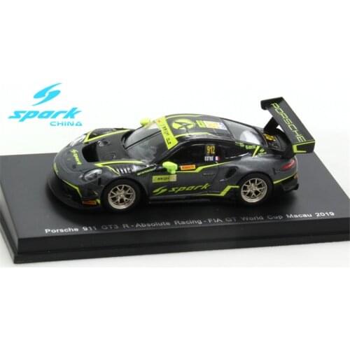 Spark 1:64 911 GT3 R No.912 Absolute Racing FIA GT World Cup Macau 2019 Diecast Model Car