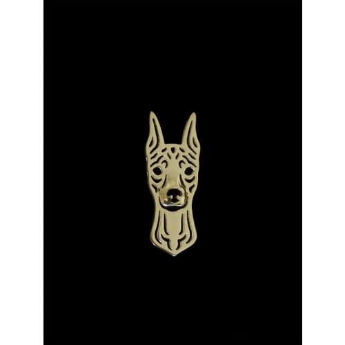 Trendy Miniature Pinscher with cropped ears animal brooches men brooches fashion jewelry