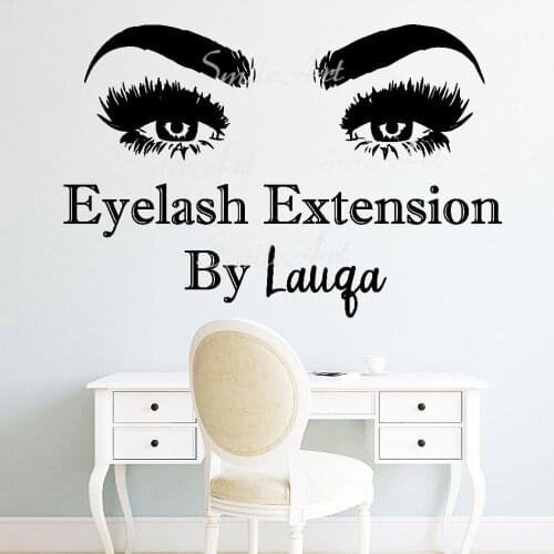 Cartoon Style Custom Name Beauty Salon Wall Stickers Personalized Creative For Kids Rooms Wall Art MURAL Drop Shipping