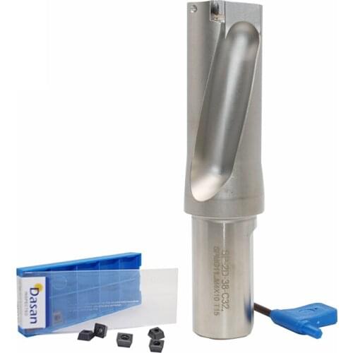 10pcs SPMG110408 Carbide Indexa Inserts and 1PC SP C32 2D 28mm 29mm 30mm 31mm 32mm 33 Indexable Insert Drill Bit Set Metal Tool