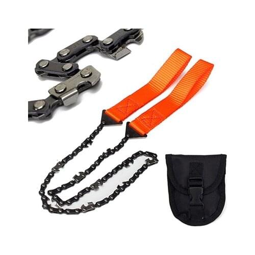 NEW Outdoor Survival Hand Chainsaw Portable Outdoor Hand Zipper Pocket Chain Saw Emergency Camping Survival Hand Hacksaw