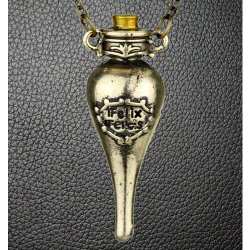Vingtage Felix-Felicis Magical-Potion Necklace Liquid-Luck Bottle Retro Antique Alloy Pendant Movie Jewelry Wholesale