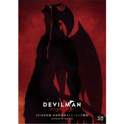 Devilman Crybaby Japan Anime Comic Movie Gift Oil Silk Painting Poster Prints Wall Art Pictures Living Room Home Decoration