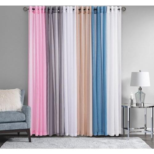 Multi Color Simple Tulle Curtains for Living Room Bedroom Kitchen Room Divider White Yellow Blue Pink Sheer Voile Curtain