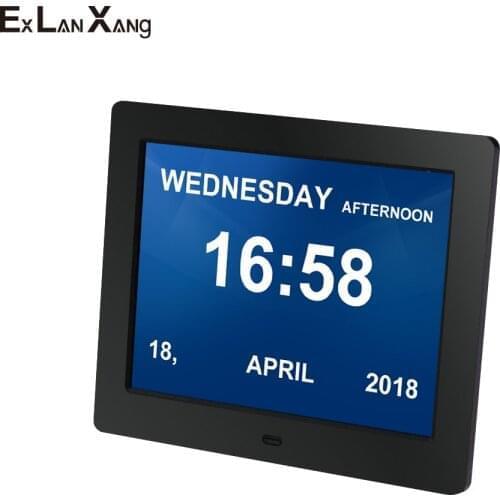 Christmas Gift 8 Inch Electronic LCD Big Character Old People Medicine Screen Reminder Alarm Clock Digital Photo Frame