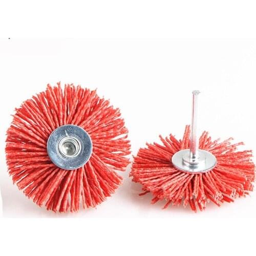 Red Abrasive Wheel Brush Woodwork Durable Polish Bench Grinder For Metal Stone Wood