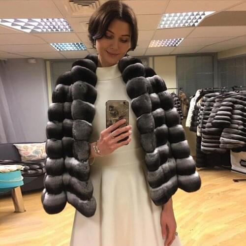 Best Selling Fur Coat Real Rex Rabbit Fur Jacket Women Winter Warm Fashion Cropped Overcoat High Quality