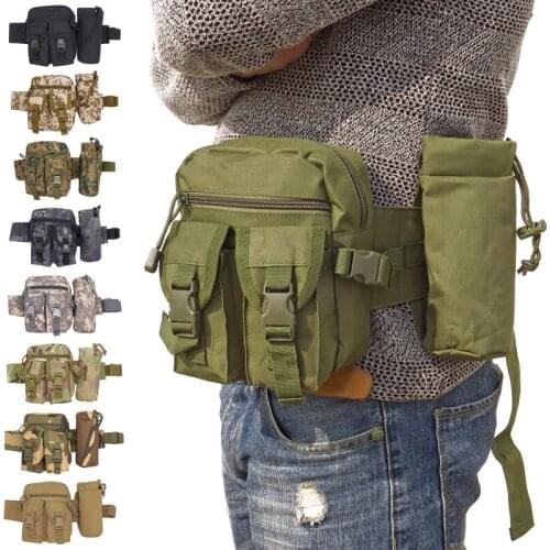 Tactical Mens Waist Bag Hiking Mountaineering Water Bottle Mobile Phone Bags Outdoor Military Camping Tool Waist Pack