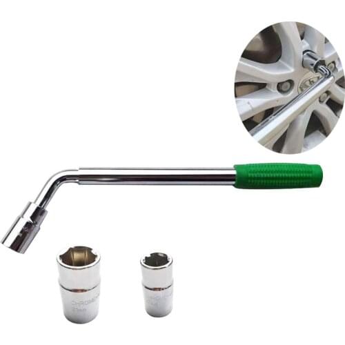 Telescoping Lug Wrench Spanner Lug Wheel Wrench with Sockets Wrench Car Repair Tools 17mm/19mm, 21mm/23mm