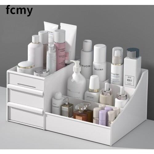 Large Capacity Cosmetic Storage Box Organizer Makeup Organizer for Cosmetic Desktop Jewelry Nail Polish Makeup Drawer Container