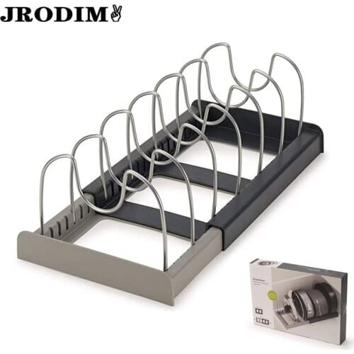 Retractable Pot Lid Rack Expandable Dish Drainer Drying Rack Stainless Steel Spoon Pan Cover Shelf Holder Kitchen Storage Holder