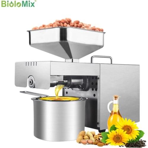 2021 New BioloMix Stainless Steel Oil Press Machine Commercial Home Oil Extractor Expeller Presser 110V or 220V Available
