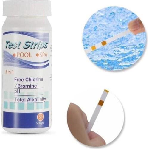 3 In 1 Swimming Pool Spa Water Test Strips PH Chlorine Test Alkaline Hardness Bromine Paper Tool Acid