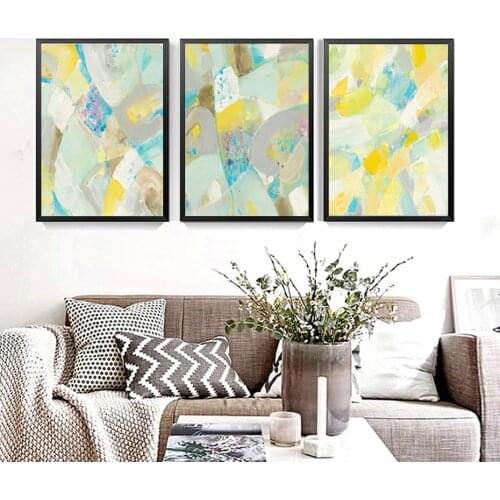 Modern Abstract Multi Colors Canvas Painting Poster Prints Wall Art Nordic Pictures for Office Living Room Home Decor No Frame