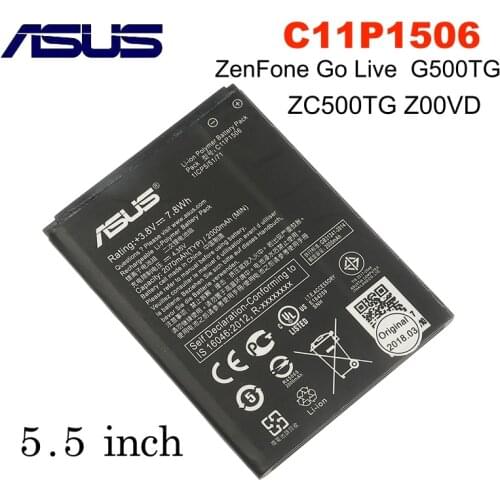 ASUS Original Battery C11P1506 Battery For ASUS Live G500TG ZC500TG Z00VD ZenFone Go 5.5 inch Phone Mobile phone battery 2070mA