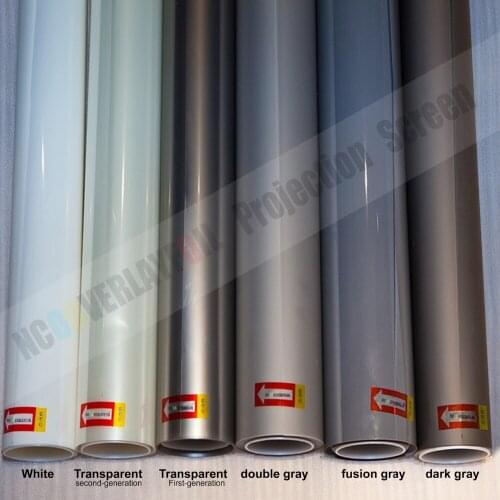 Free Shipping 1.524 x 1 m Rear and front Projection Film , White one piece and grey one piece