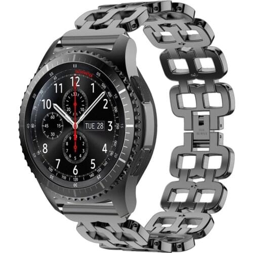 22mm Stainless Steel Chain Style Bracelet Metal Replacment Watch Band Wrist Sports Strap For Samsung Gear S3 Frontier/Classic