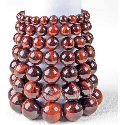 Natural Tigers Eye Bracelet Men Fine Gemstone Bangle Genuine Tiger Eyes Stone Beads Elastic Beaded Bracelets Jewelry Accessorie