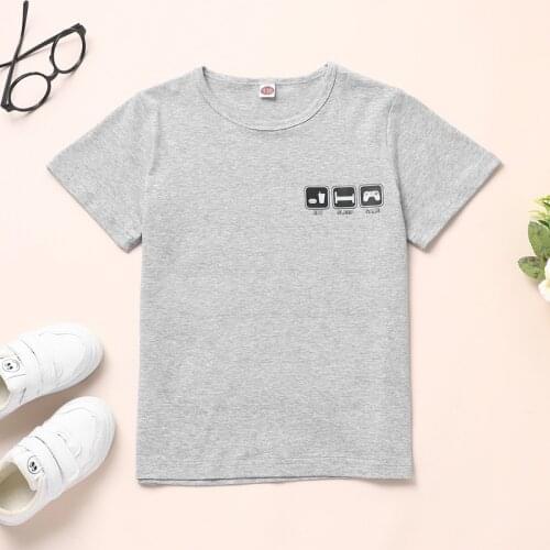 Cotton Casua Solid Kids Clothing Short Sleeve T-shirts Comfortable Home Children Clothes Teen Tops Kids Summer Clothes 5-10Y