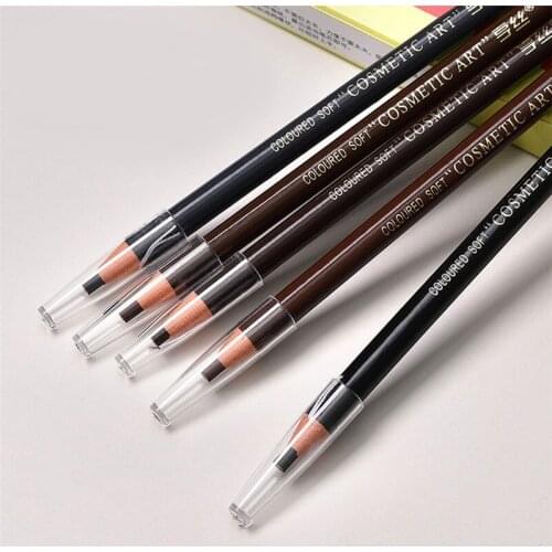 Eyebrow Pen Waterproof Permanent Makeup Eye brow Pencil Positioning Lip Natural Dark Brown Long Lasting Natural 5 Colors