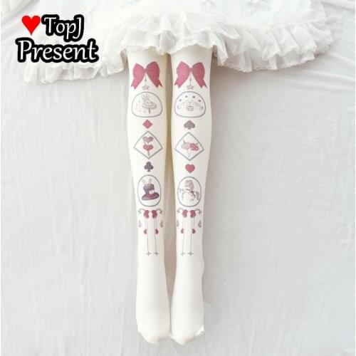 Women girl Circus pantyhose Tights Harajuku Pantyhose Female Stocking Medias Party Pants sweet Lolita cosplay stockings