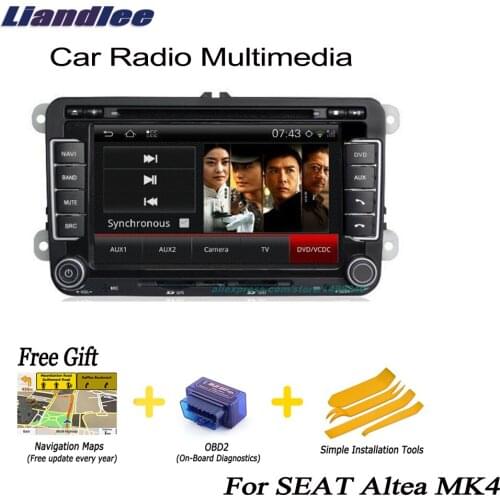 Liandlee For SEAT Altea MK4 2004~2012 2din Car Android GPS Android Navigation Navi Maps CD DVD Palyer Radio HD Screen OBD2 TV