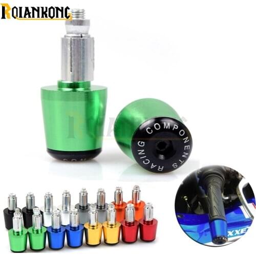 22mm CNC Universal Motorcycle Handlebar Counterweight Grips Ends For Kawasaki ninja zx6r zx9r zx12r z800 z1000 z750 Z250 ER6N/F