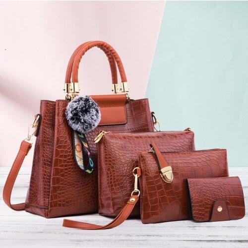 New crocodile pattern Portable diagonal shoulder Daughter bag Europe and America wild fashion big medium small womens bags