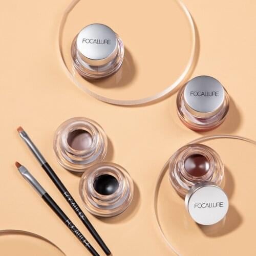 FOCALLURE Eyeliner Gel Eyeliner & Eyebrow Highly Pigmented Dual-Use Cream Gel Waterproof Long-wearing Eyebrow Cream TSLM1
