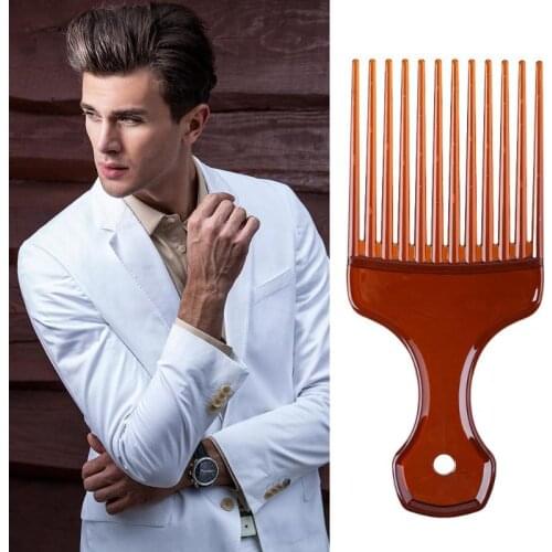 Wide Teeth Afro Hair Fork Comb Unisex Hair Style Curly Massage Insert Brush