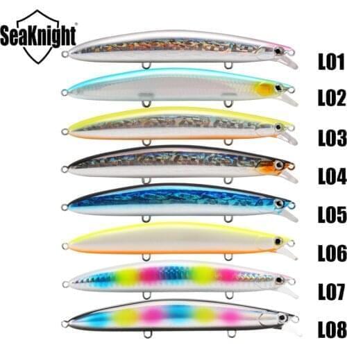SeaKnight SK008 Minnow Hard Fishing Lure 20g 125mm Artificial Swim Bait 3 Hooks Wobblers Bait Fishing Tackle 0.3 ~ 0.9M