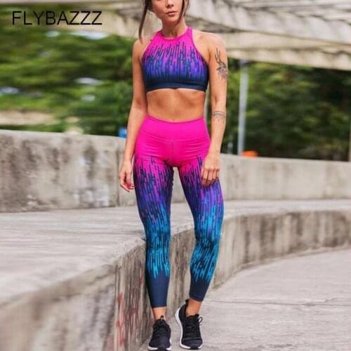 Sexy Rainbow Letter Print Yoga Sport Leggings Women Stretch Workout Trousers Dry-fit Female Push Up Yoga Pants Fitness Leggings