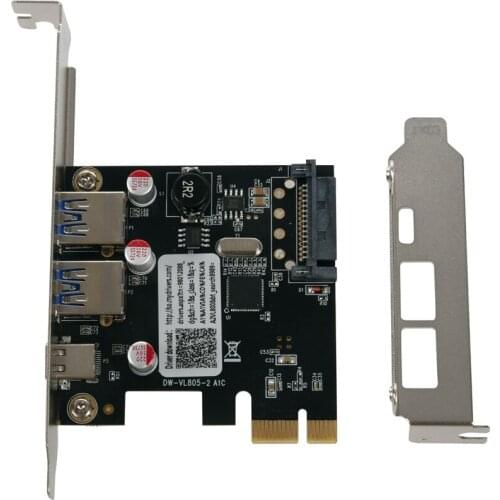 Usb 3.1 Type C Pcie Expansion Card Pci-E To 1 Type C And 2 Type A 3.0 Usb Adapter Pci Express Controller Hub For Desktop Pc