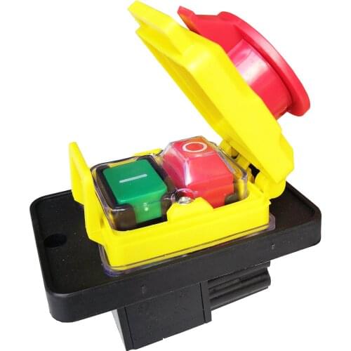 CK5 CK-5 125V 250V 4 Pins Waterproof Electromagnetic Push Button Switch Emergency Stop Pushbutton Switches for Electric Tools