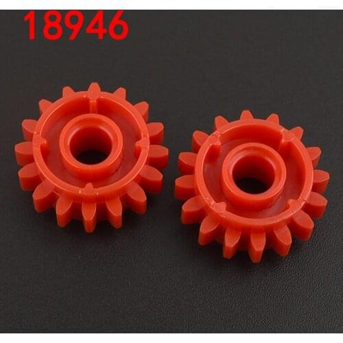 10PCS 18946 High-Tech Gear 16 Tooth with Clutch on Both Sides Building Block Bricks Accessories Assembly Parts MOC Education Toy