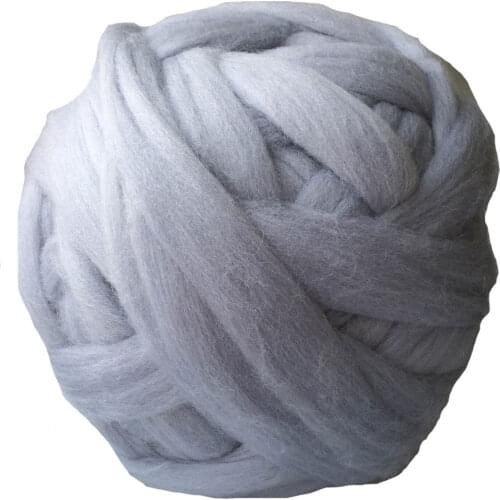 1000g 6cm Thick Fashion Super Chunky Yarn Soft Merino Wool Yarn Roving Spinning for Arm Knitting Hand Knit Blanket