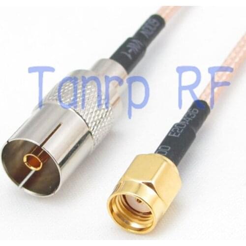 12in TV female jack to RP SMA male RF adapter connector 30CM Pigtail coaxial jumper extension cord cable RG316