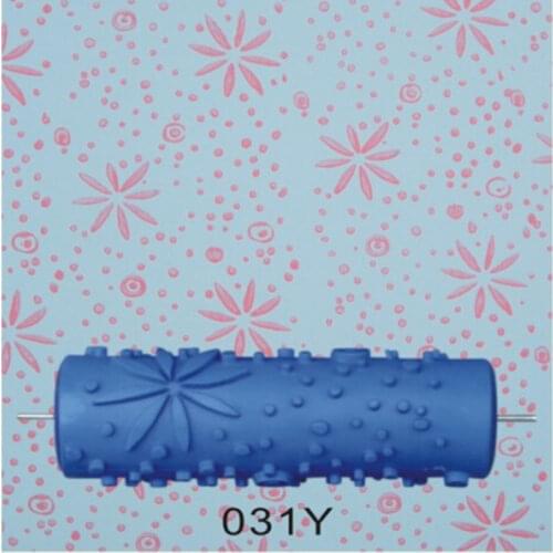 5" 3D Pattern Decor Patterned Roller Embossed Paint Rubber Roller Sleeve Wall Texture Stencil Brush Wallpaper Decoration 031Y