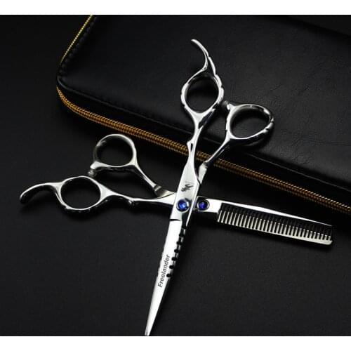 6.0 Silicon Ring Barber Hairdressing Scissors Hair Cutting Shears Thinning Salon Hair Scissors Ciseaux Hair Sissors Professional
