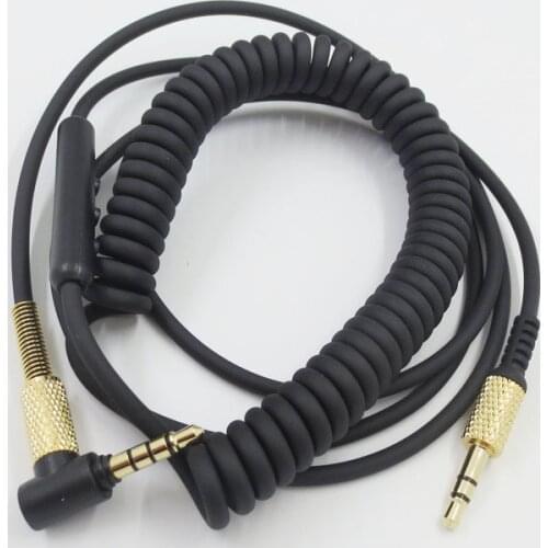 3.5 MM male to male Audio Cable For marshall Headphones Fits Many Headphones Microphone Volume Control For Marshall Major II