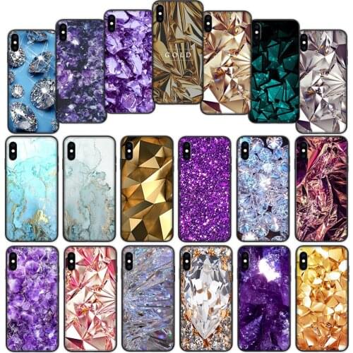 Diamond Crystal Pieces Pattern Soft Cover Case for iPhone 7 8 6 6S 5 5S SE Plus
