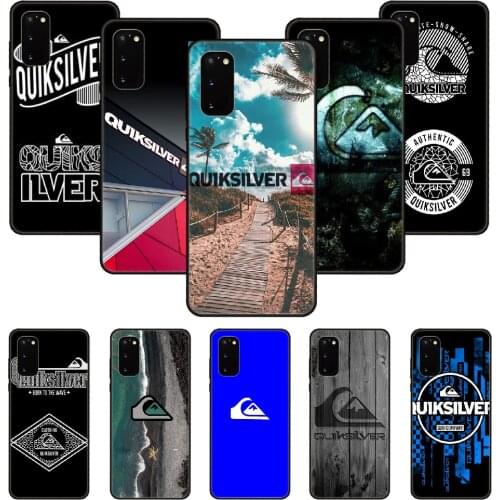 Phone Case For SamSung Galaxy S Note 10 20 7 6 9 8 Plus Edge E Ultra Lite Black Cover Back Tpu Coque Fashion Surf Quiksilver