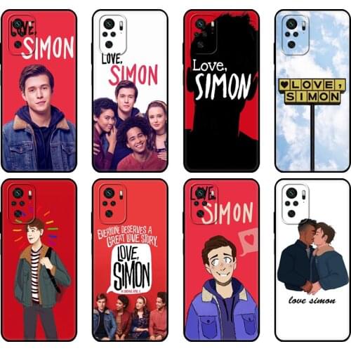Black tpu Case For Xiaomi Redmi 9T Case Redmi Note 9T Note 10 Pro Case Love Simon