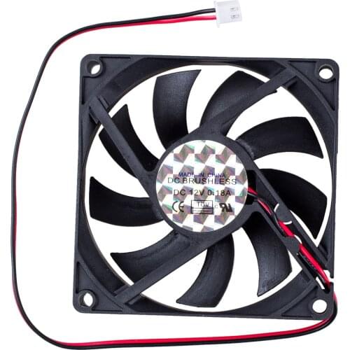 DC 12V 0.18A 2 Pin Connector PC Computer Case Cooling Fan 80x80mm