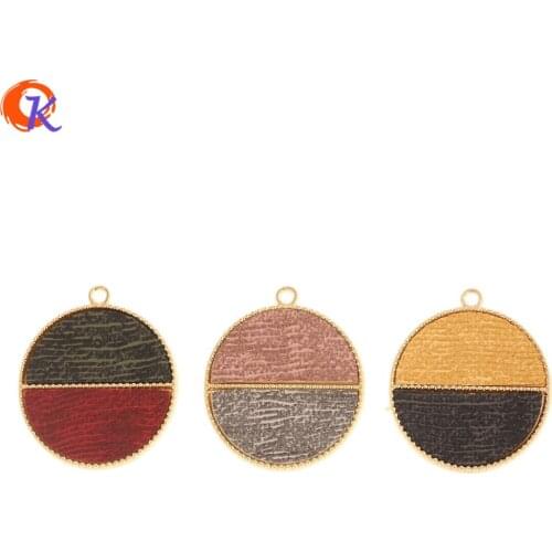 Cordial Design 50Pcs 28*33MM Jewelry Accessories/DIY Making/Pendant/Leather Effect/Hand Made/Round Shape/Charms/Earring Findings